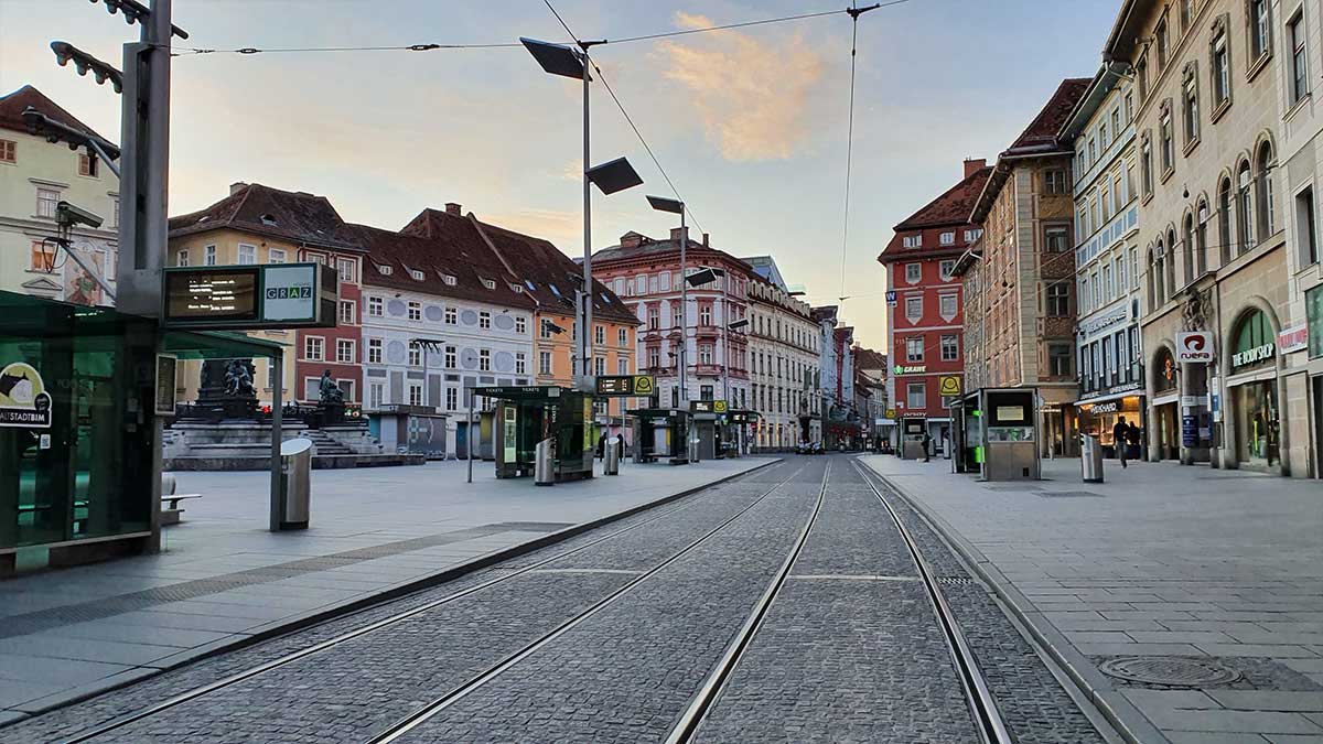 Corona: Ein Rundgang durch die Geisterstadt Graz
